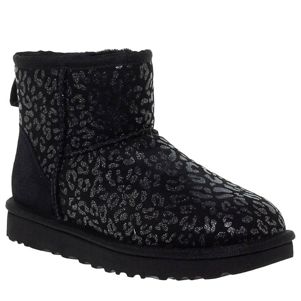 UGG Classic Mini Black Snow Leopard Booties - Picture 3 of 4